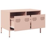vidaXL Meuble TV rose 68x39x43 5 cm acier laminé à froid