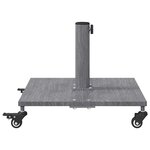 vidaXL Pied de parasol Aspect Bois Gris Foncé 45 x 45 x 31 5 cm