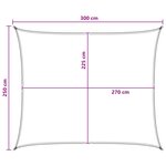 vidaXL Voile d'ombre 2 5 x 3 m HDPE Rectangulaire Anthracite et blanc
