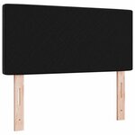 vidaXL Tête de lit LED avec bouton en cristal capitonné noir 100 cm en velours