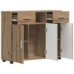 vidaXL Buffet chêne artisanal 88 5 x 30 5 x 73 cm Bois d'ingénierie