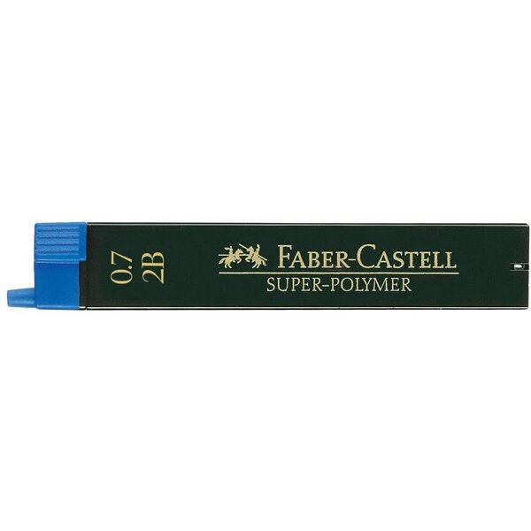 Boîte de 12 mines 0 7 mm Super Polymère 9067 S 0 7 mm 2B x 12 FABER-CASTELL