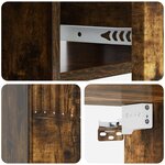 vidaXL Cabinet de chevet mural 2 Pièces Chêne fumé 49 x 34 5 x 20 cm