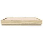 vidaXL Cadre de lit chêne sonoma 180x200 cm bois d'ingénierie