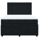vidaXL Sommier à lattes de lit avec matelas Noir 140x190 cm Velours