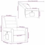 vidaXL Fauteuil de massage inclinable électrique gris clair tissu