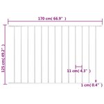 vidaXL Panneau de clôture Acier enduit de poudre 1 7x1 25 m Blanc