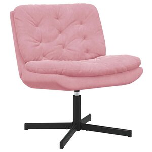 vidaXL Fauteuil relaxant pivotant Rose 63 x 75 x 76 cm Velours