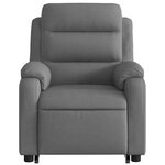 vidaXL Fauteuil inclinable de massage électrique Gris foncé Tissu