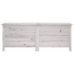 vidaXL Boîte de rangement jardin blanc 150x50x56 5cm bois massif sapin