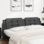 vidaXL Coussin de tête de lit Zadar noir 193 cm similicuir