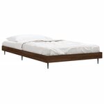 vidaXL Cadre de lit sans matelas chêne marron 90x200cm bois ingénierie