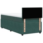 vidaXL Sommier à lattes de lit avec matelas Vert foncé 90x200 cm