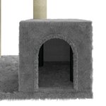 vidaXL Arbre à chat avec griffoirs en sisal Gris clair 71 cm