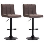 vidaXL Tabourets de bar lot de 2 taupe tissu
