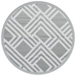 vidaXL Tapis d'extérieur gris Ø160 cm PP