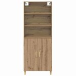 vidaXL Haut Armoire Montage mural chêne artisanal 69 5 x 34 x 180 cm