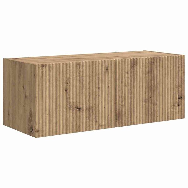 vidaXL Meuble TV mural Montage mural Chêne artisan 60 x 31 x 29.5 cm