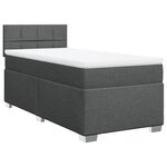vidaXL Sommier à lattes de lit avec matelas Gris foncé 80x200 cm Tissu