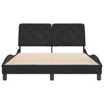 vidaXL Cadre de lit sans matelas noir 120x200 cm velours