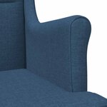 vidaXL fauteuil Bleu tissu