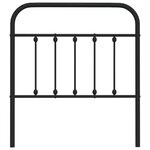 vidaXL Tête de lit métal noir 80 cm
