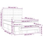 vidaXL Sommier à lattes de lit avec matelas Noir 140x200 cm Similicuir
