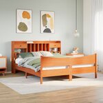vidaXL Cadre de lit sans matelas cire marron 180x200cm bois pin massif