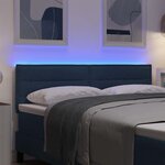 vidaXL Tête de lit LED avec des lumières à LED Bleu 144 cm Polyester