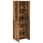 vidaXL Buffet haut vieux bois 60x32x190 cm bois d'ingénierie