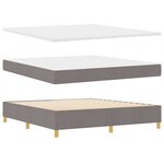 vidaXL Lit à ressorts avec matelas Taupe 180 x 200 cm tissu