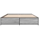 vidaXL Cadre de lit sans matelas sonoma gris 140x190 cm