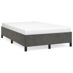 vidaXL Cadre de lit sans matelas gris foncé 120x190 cm velours