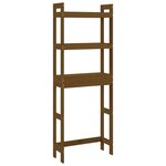 vidaXL Étagère de toilette Marron miel 63x26x171 cm Bois de pin massif