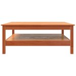 vidaXL Table basse cire marron 100x100x40 cm bois massif de pin