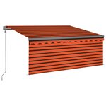 vidaXL Auvent rétractable automatique store 3 5x2 5 m Orange et marron
