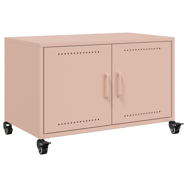 vidaXL Meuble TV rose 68x39x43 5 cm acier