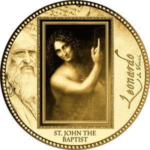 Monnaie ST. JOHN THE BAPTIST Da Vinci 1/200 Oz Or 5000 Francs Gabon