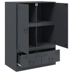 vidaXL Buffet haut anthracite 67x39x95 cm acier