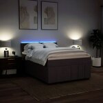 vidaXL Sommier à lattes de lit avec matelas Marron foncé 160x200 cm