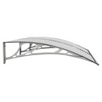 vidaXL Auvent de porte Gris 150x100 cm Polycarbonate