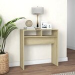vidaXL Table console chêne sonoma 78x30x80 cm bois d'ingénierie