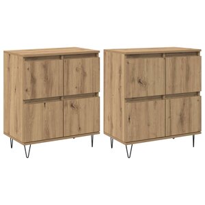 vidaXL Buffets 2 Pièces chêne artisanal
