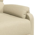 vidaXL Fauteuil inclinable Crème Tissu