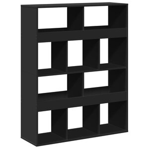 vidaXL Cloison de séparation noir 100x33x125 5 cm bois d'ingénierie