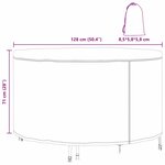 vidaXL Housse pour mobilier d'extérieur 128 x 128 x 71 cm Tissu 420D