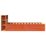 vidaXL Cadre de lit sans matelas cire marron 90x190 cm bois pin massif