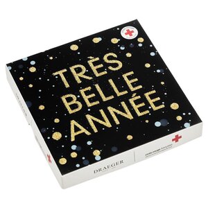 Lot de 6 cartes de voeux avec enveloppe  coffret croix-rouge très belle année - or - draeger paris