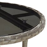 vidaXL Ensemble de bistro de jardin 5 Pièces coussins noir poly rotin