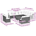 vidaXL Salon de jardin avec coussins 13 Pièces beige résine tressée